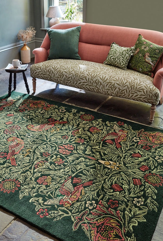 Morris & Co Bird Tump Green 128307 Rug – Rug Addiction