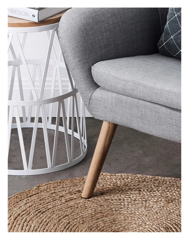 Kerala Round Braided Jute Rug | Gold