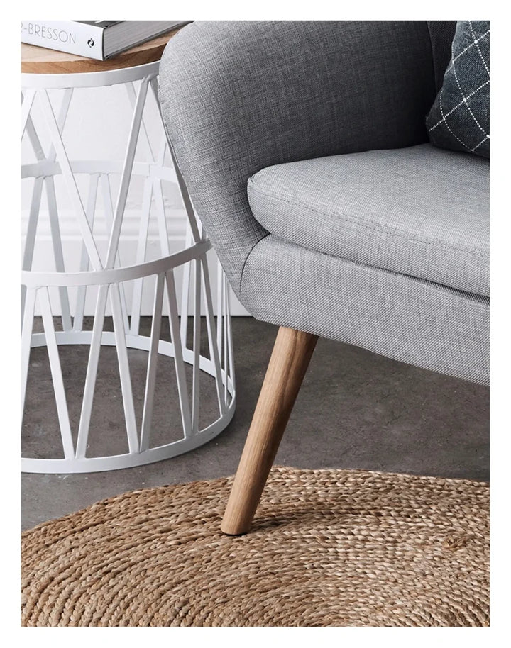Kerala Round Braided Jute Rug | Gold