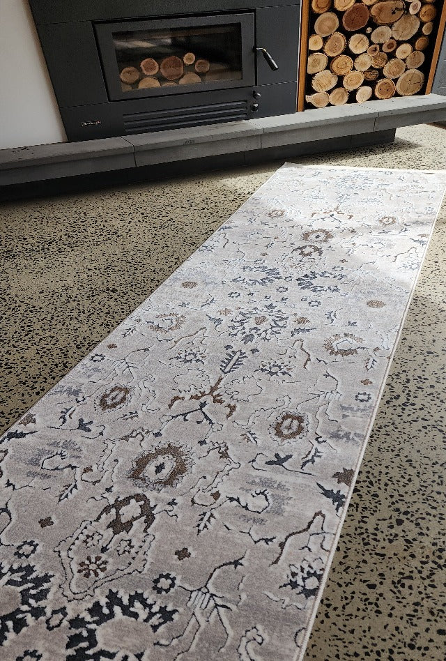 Kazak Salona Beige Hall Runner | Custom cut Length x 80 cm wide | $79 per metre