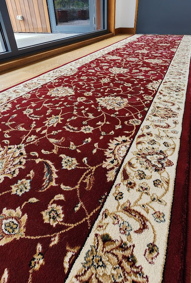 Palace Red Hall Runner | Custom cut length x 80cm wide | $95 per metre