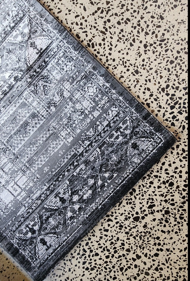 Rimini 8535 Charcoal Hall Runner | Custom cut Length x 80 cm wide | $55 per metre