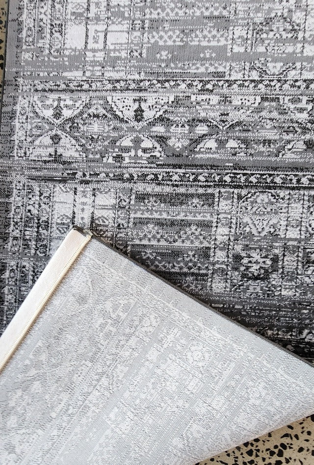 Rimini 8535 Charcoal Hall Runner | Custom cut Length x 80 cm wide | $55 per metre