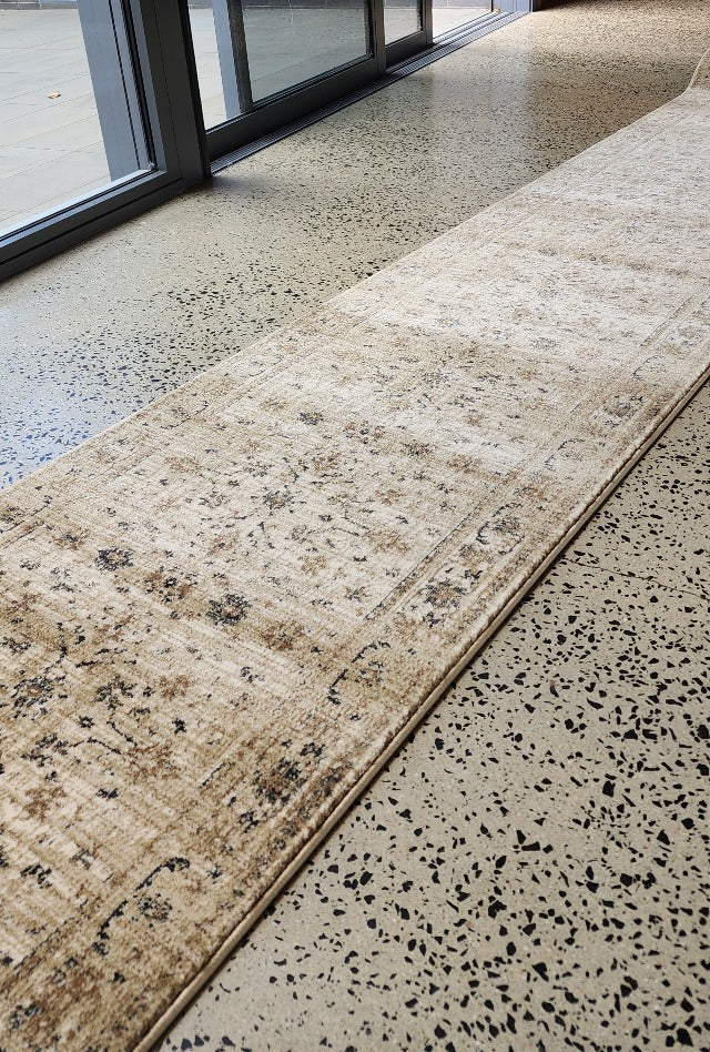 Tavarnelle Floral Beige Hall Runner | Custom cut length x 80 cm wide | $59 per metre
