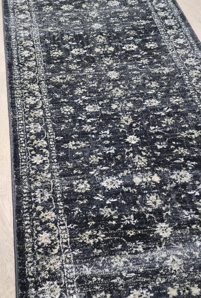 Antalya Charcoal Hall Runner | Custom cut length x 80cm wide | $59 per metre