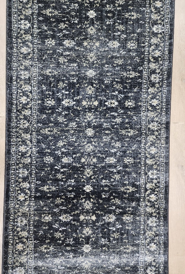 Antalya Charcoal Hall Runner | Custom cut length x 80cm wide | $59 per metre