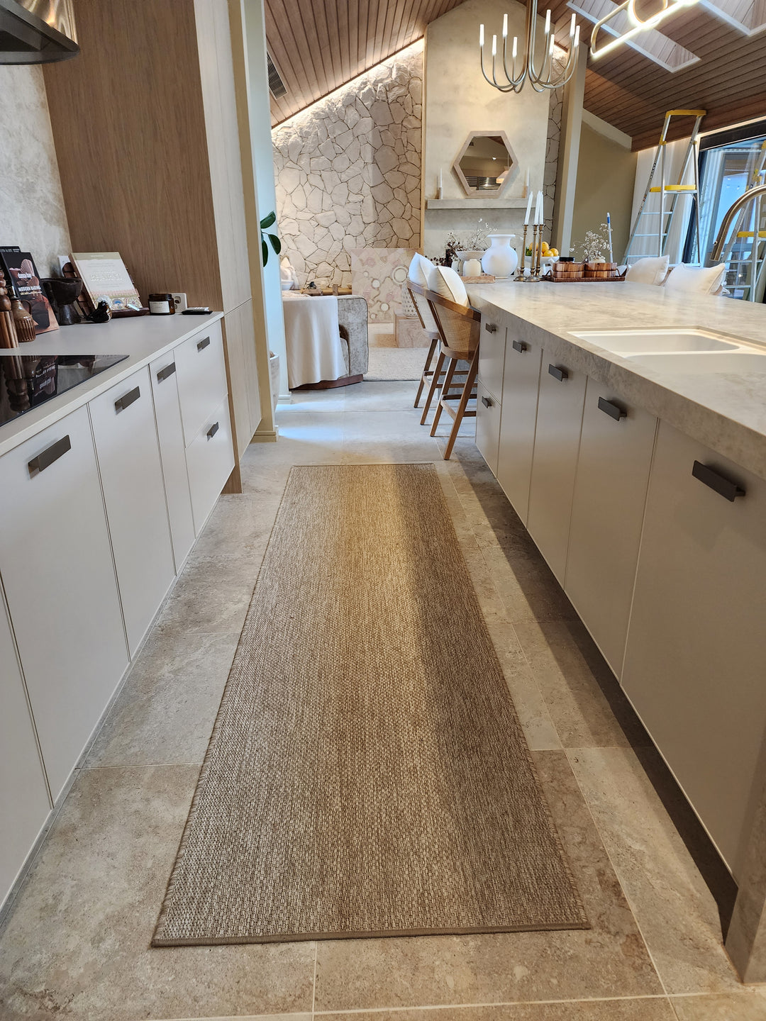 Tazman Sand Rubber Back Runner | Custom cut length x 80cm wide | $ per metre