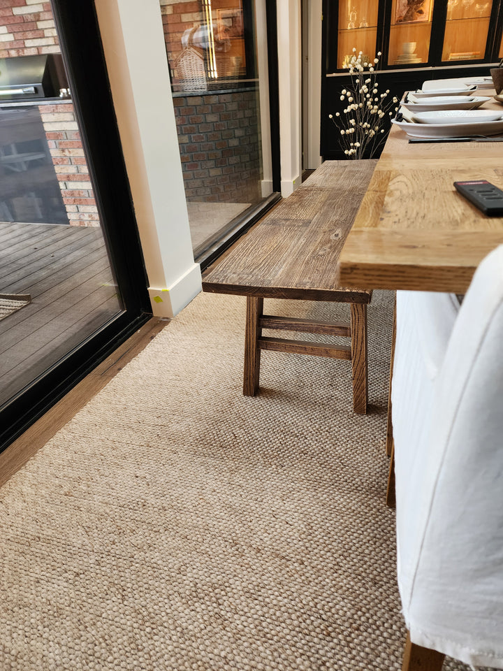 Dropletts Handmade Wool Rug | Light Beige