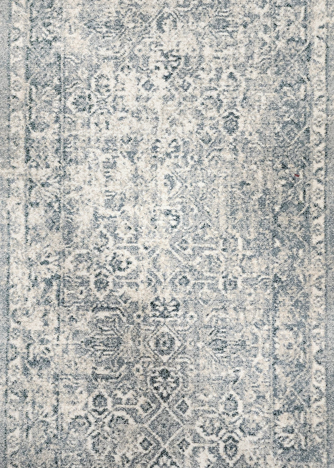 Patterned runner for the hall with a mix of grey and beige colours on a plain background