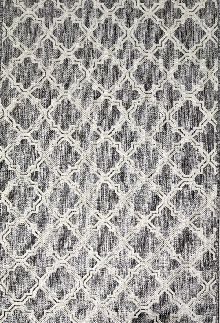 Lattice Seaspray Runner | Silver/Off White | Custom Cut Length x 80cm wide | $45 per metre