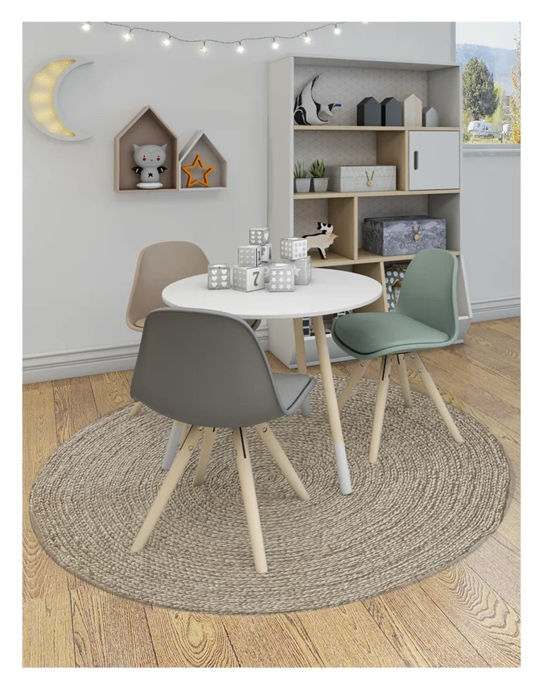 Kerala Round Braided Jute Rug | Gold