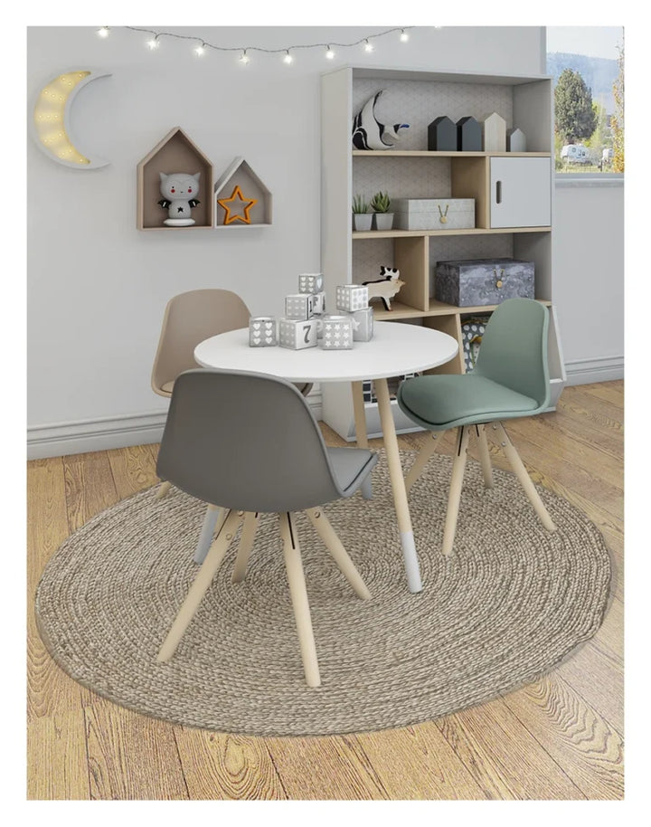Kerala Round Braided Jute Rug | Gold