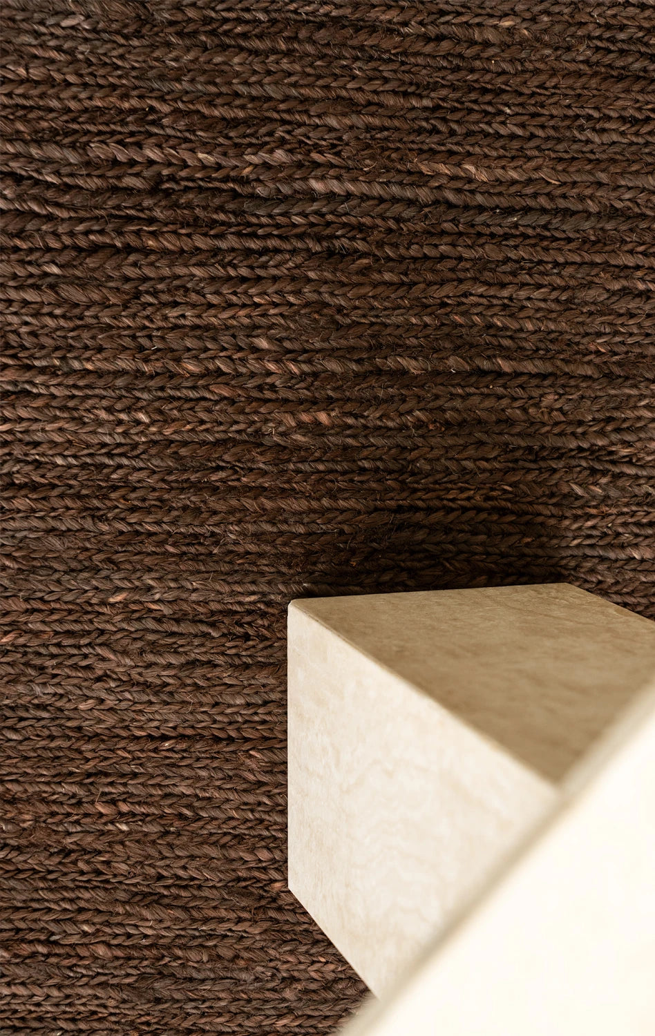 Paris Jute Woven Rug | Dark Brown