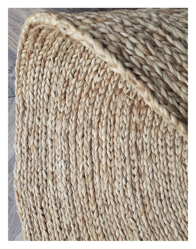 Kerala Round Braided Jute Rug | Gold