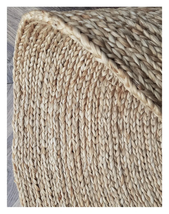 Kerala Round Braided Jute Rug | Gold