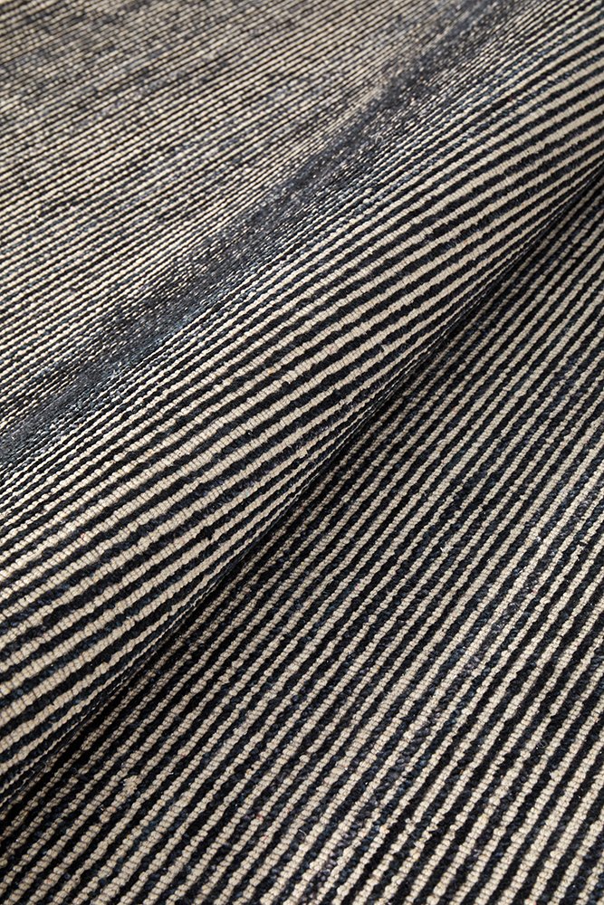 Flatland Woven Rug | Black, Natural