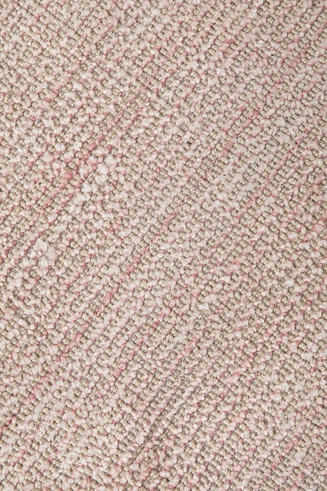 Flatland Woven Rug | Rose Pink, Natural