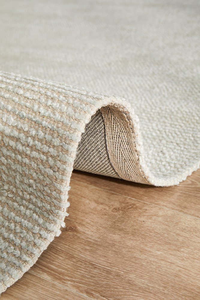 Flatland Woven Rug | Sky Blue, Natural