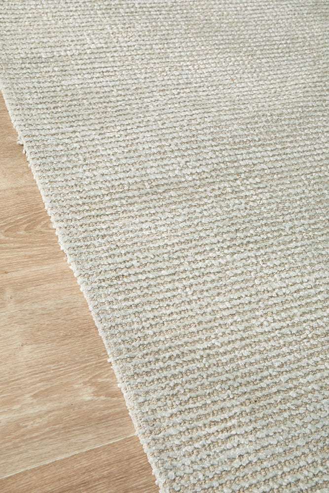 Flatland Woven Rug | Sky Blue, Natural