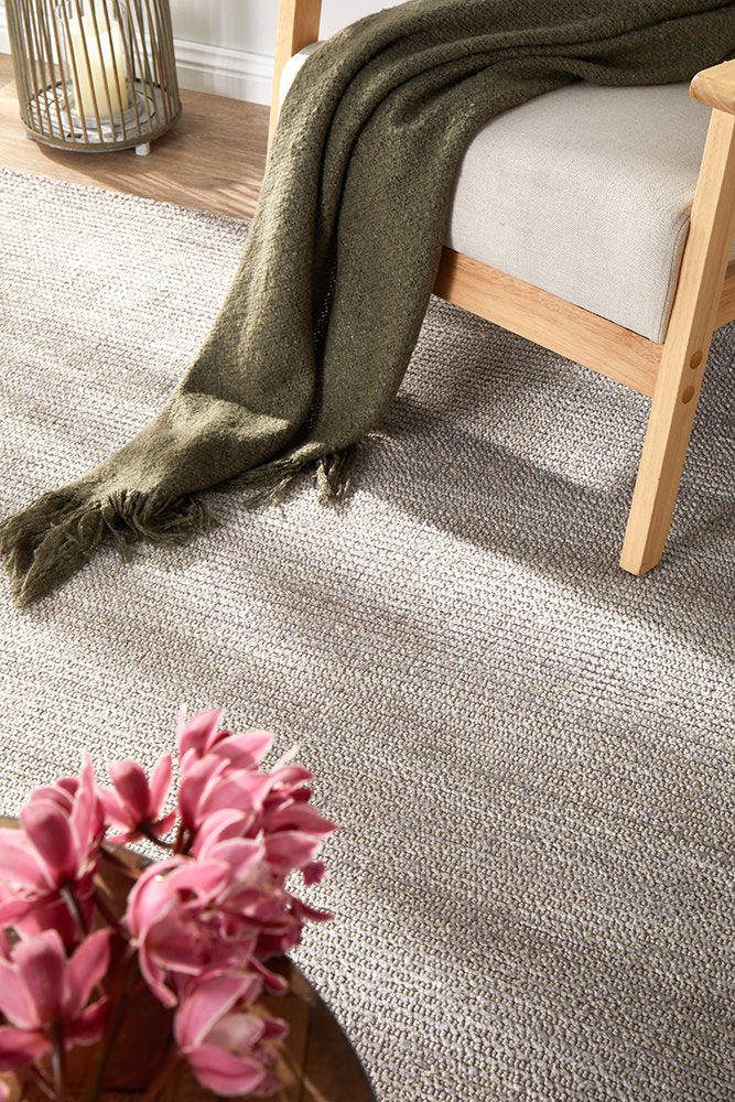 Flatland Woven Rug | Stone Beige, Natural