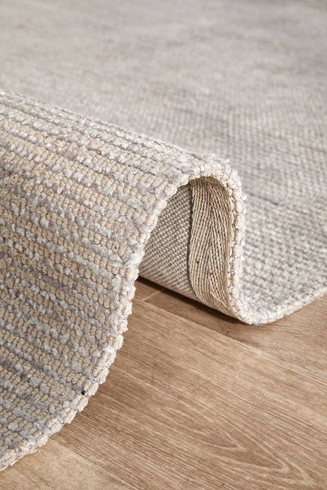 Flatland Woven Rug | Stone Beige, Natural