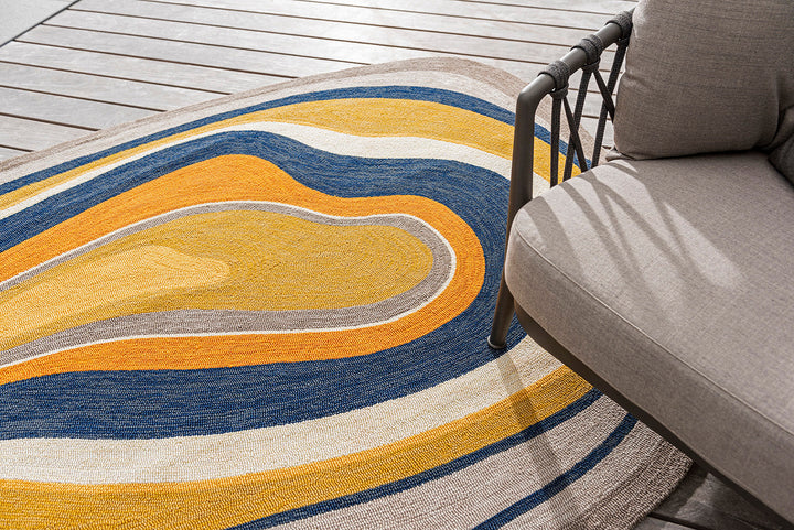 B&C Aura Ochre Outdoor Rug 477306