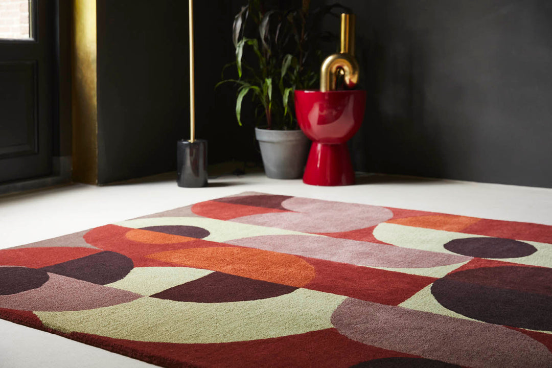 B&C Decor Cosmo Red Pale Green 95203 Rug