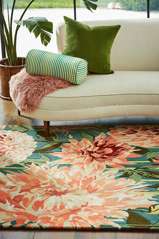 Harlequin Dahlia Coral Wilderness 142408 Rug