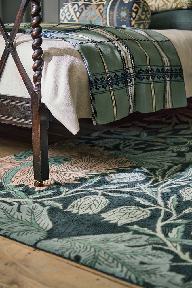MORRIS & CO HONEYSUCKLE & TULIP TEAL 130407