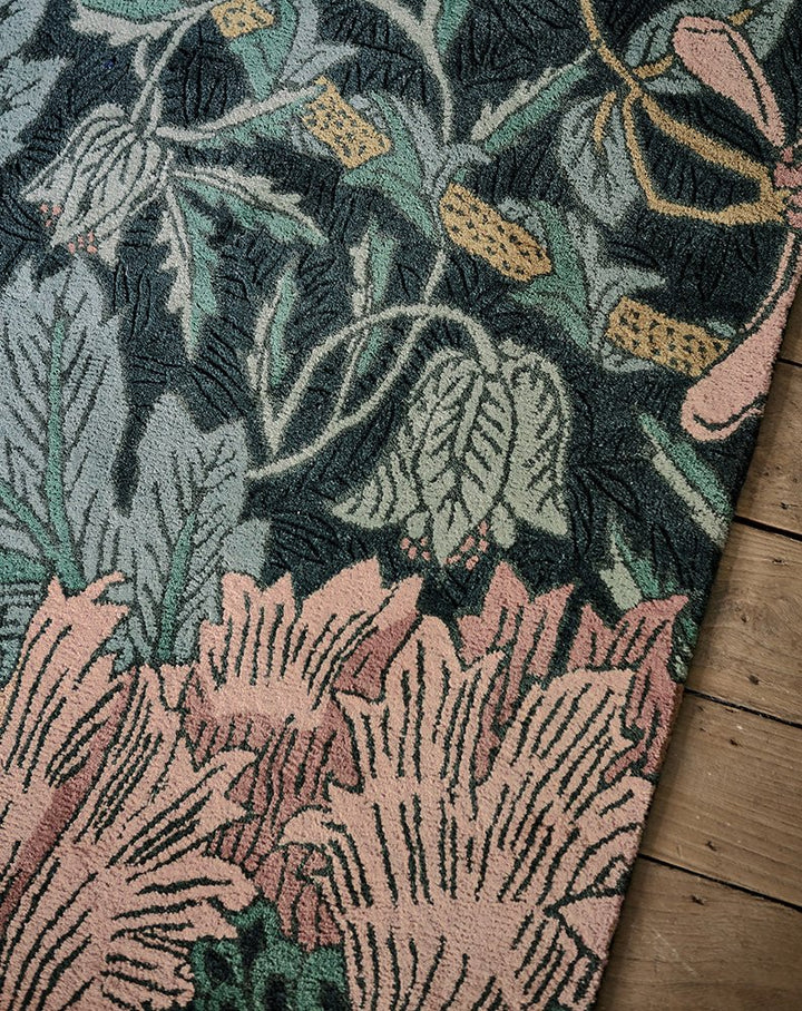 MORRIS & CO HONEYSUCKLE & TULIP TEAL 130407