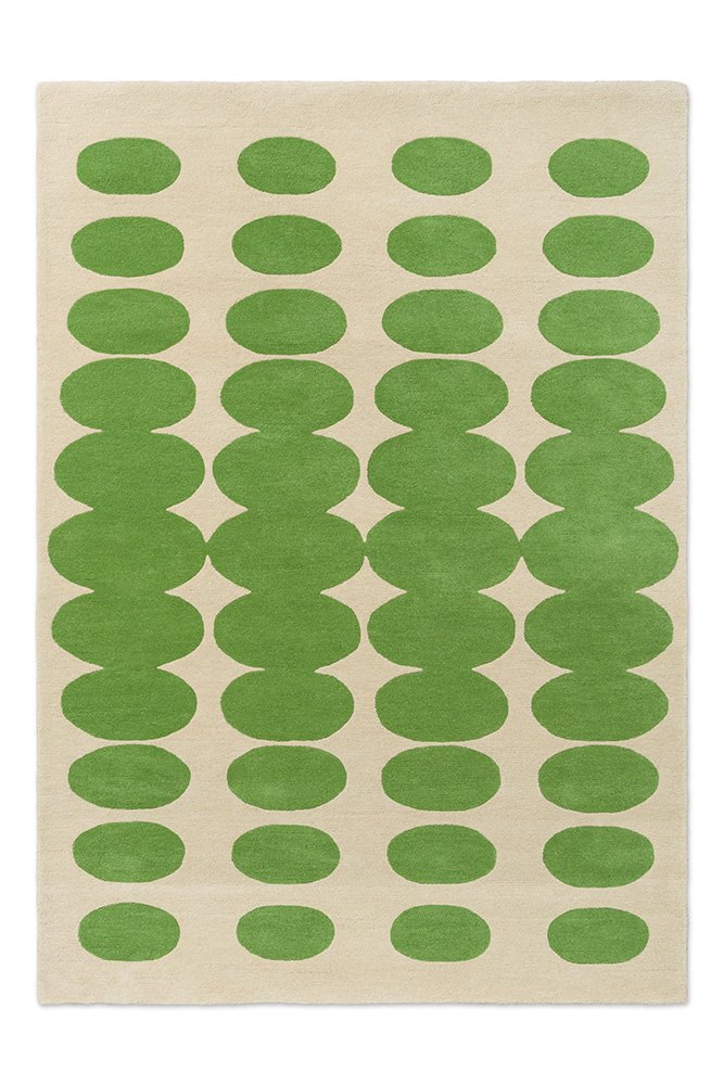 ORLA KIELY OPTICAL OVAL GREEN - CREAM 157707