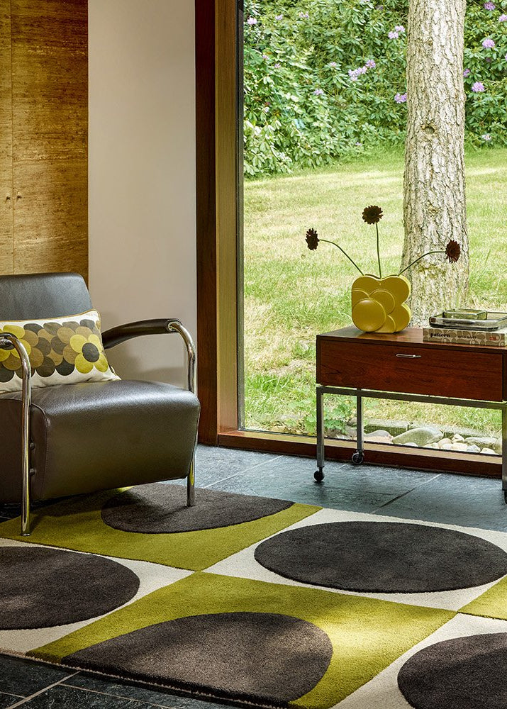 ORLA KIELY SPOT SQUARE WALNUT - LICHEN 157907