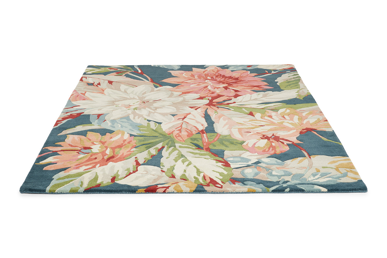 Sanderson Dahlia & Rosehip Teal 050608 Rug