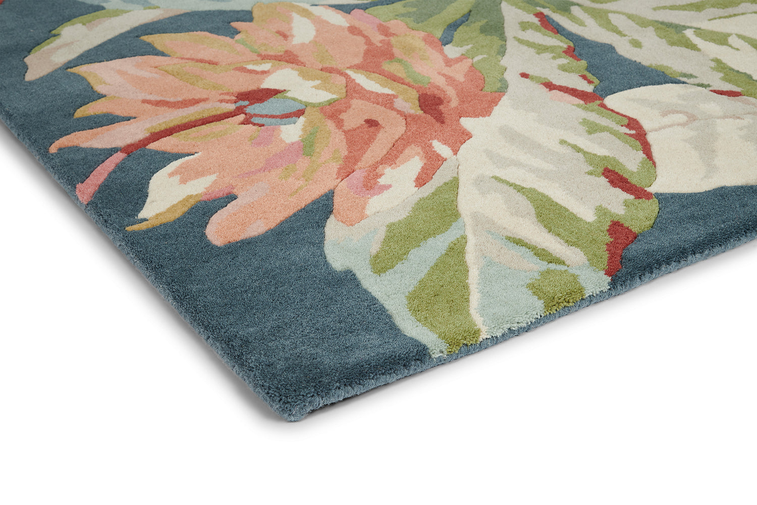 Sanderson Dahlia & Rosehip Teal 050608 Rug