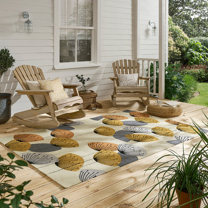 Sanderson Dandelion Clocks Ochre Outdoor 445803