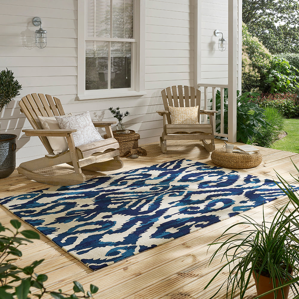 Sanderson Kasuri Indigo Outdoor 446208