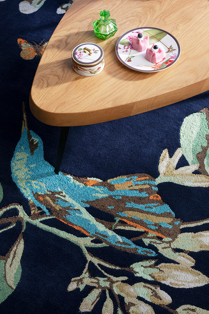 Wedgwood Hummingbird Navy 378180 Rug