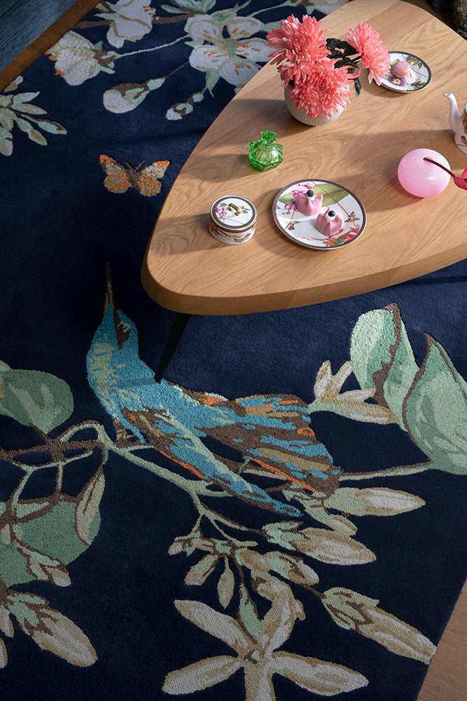 Wedgwood Hummingbird Navy 378180 Rug