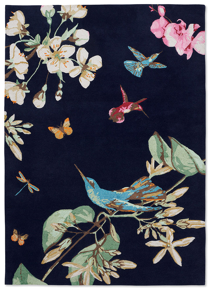 Wedgwood Hummingbird Navy 378180 Rug