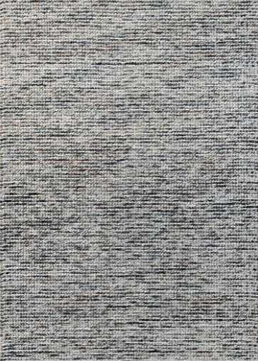 A square area rug with a textured, heathered pattern in shades of gray, beige, and off-white.