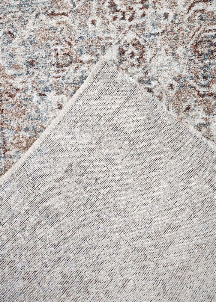 Close-up of a textured rug with a patterned surface hall runner custom length