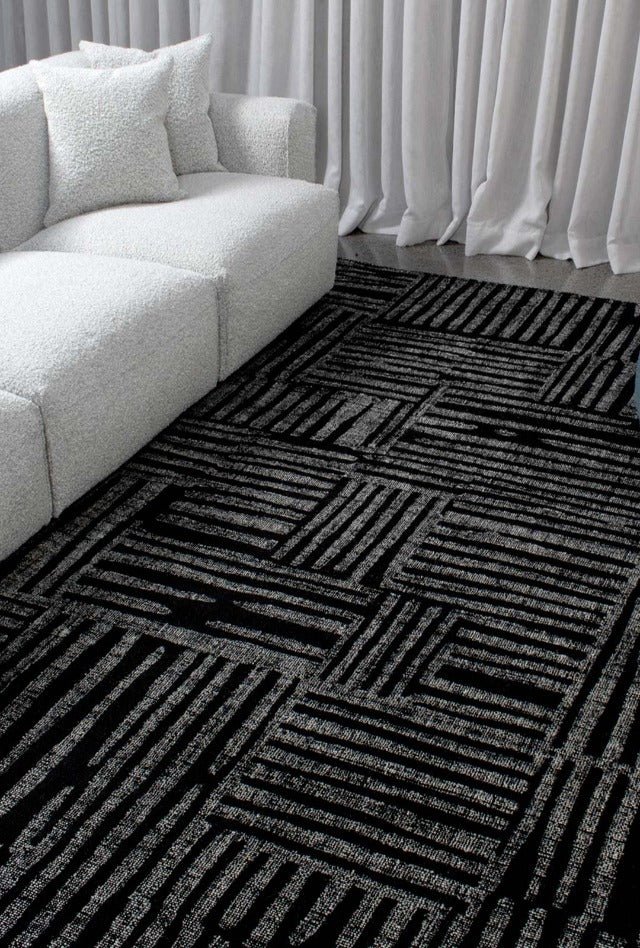 Calypso Rug | Black - Enquire now for availability