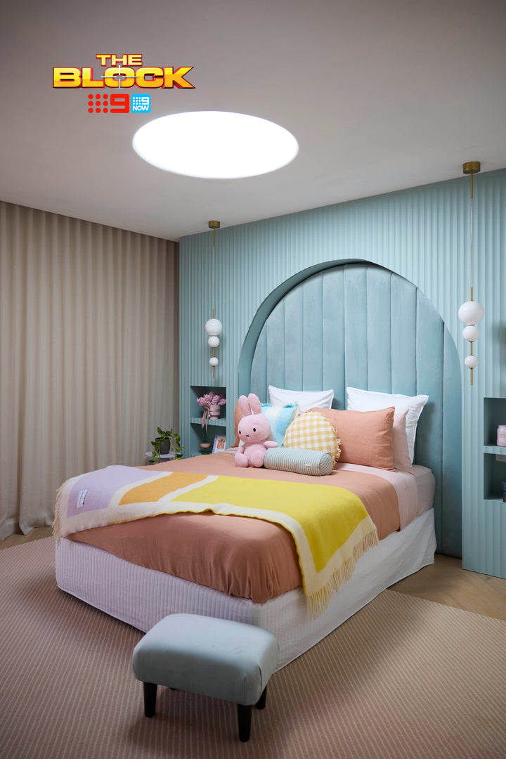 Pinstripe Handmade NZ Wool Rug | Blossom | Tanya & Vito Living Dining 2021