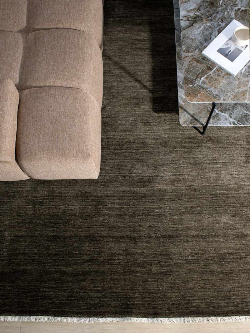 Diva Hand Knotted Wool Rug | Espresso - Enquire for availability