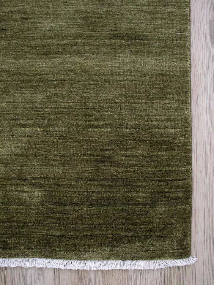Diva Hand Knotted Wool Rug | Olive - Enquire for availability