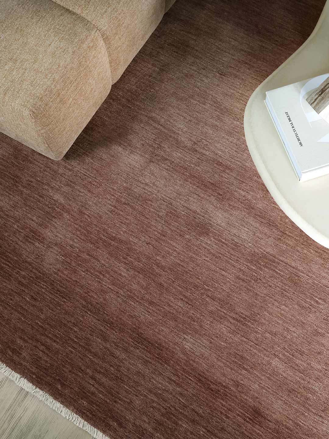 Diva Hand Knotted Wool Rug | Berry - Enquire for availability