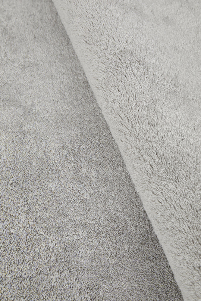 Close up textured silver rug