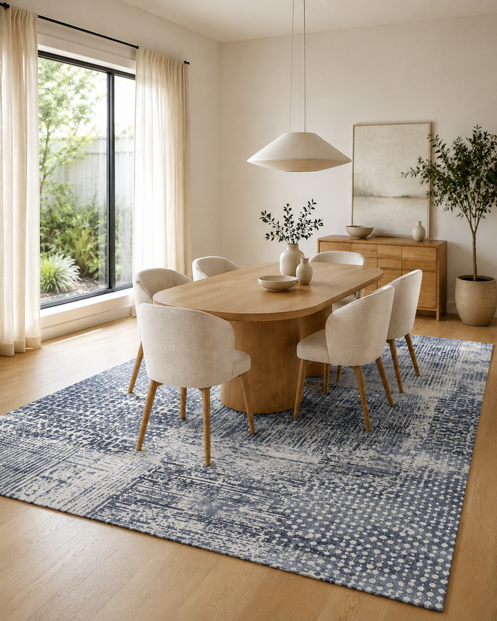 Franklin Bingham Rug | Blue & White