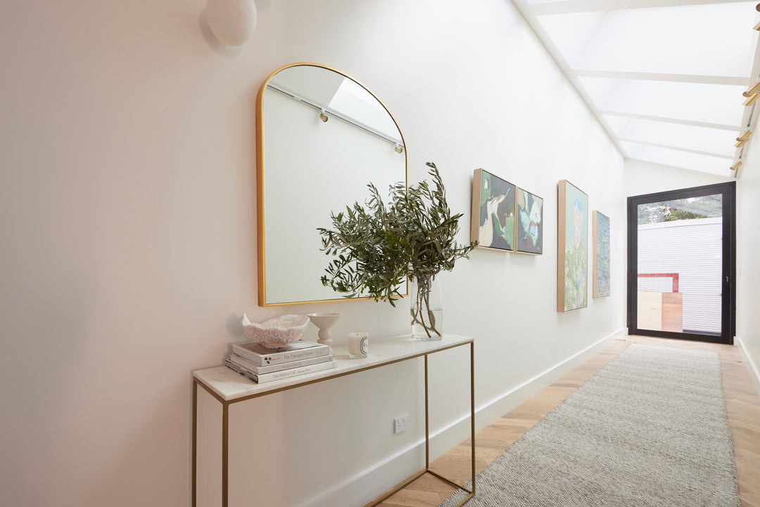 Dropletts Light Grey Handmade Hall Runner | Custom cut Length x 80 cm wide