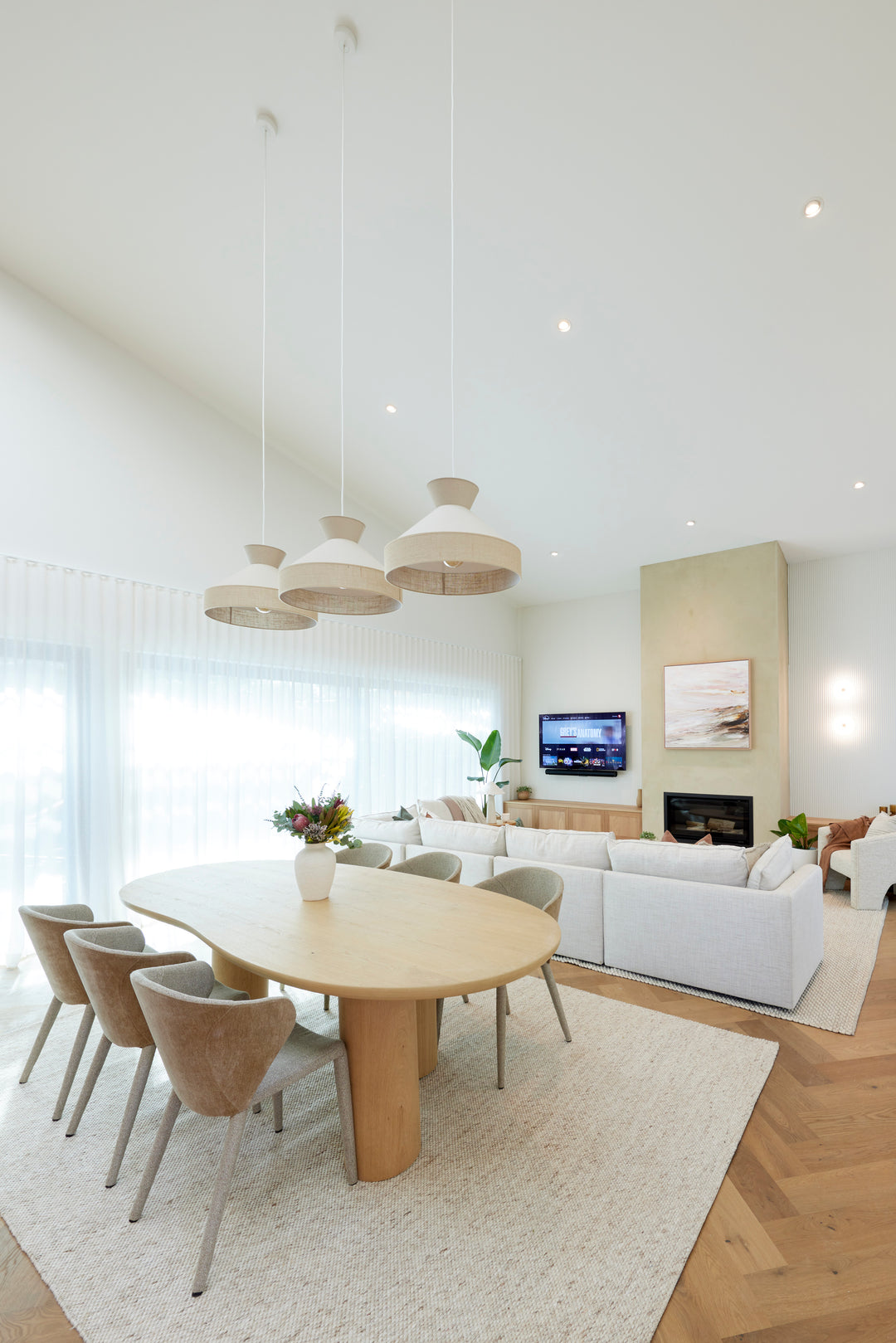 View of Maddy and Charlottes dining room with rug from Rug Addiction